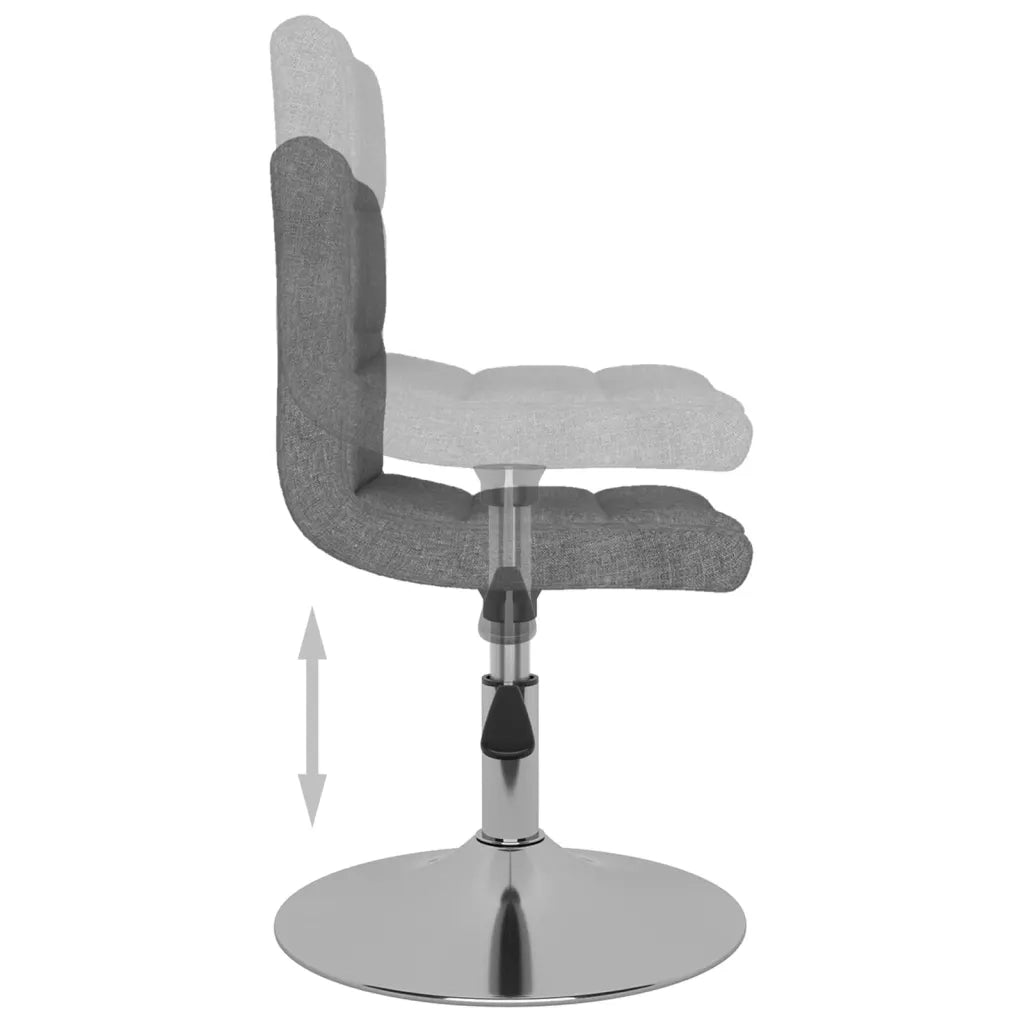 Sedie da Pranzo Girevoli 2 pz Grigio Chiaro in Tessuto cod mxl 67324