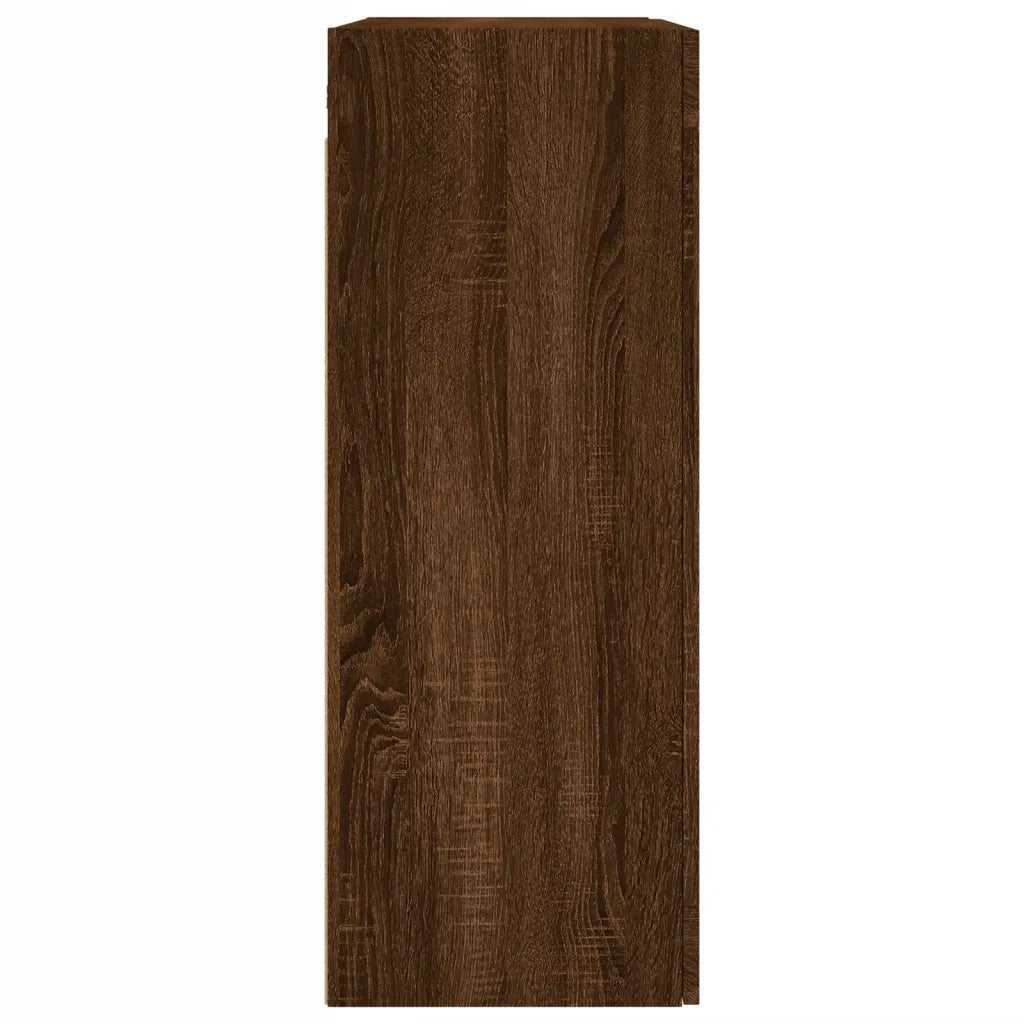 Armadietti a Parete 2 pz Rovere Marrone in Legno Multistrato 3197960