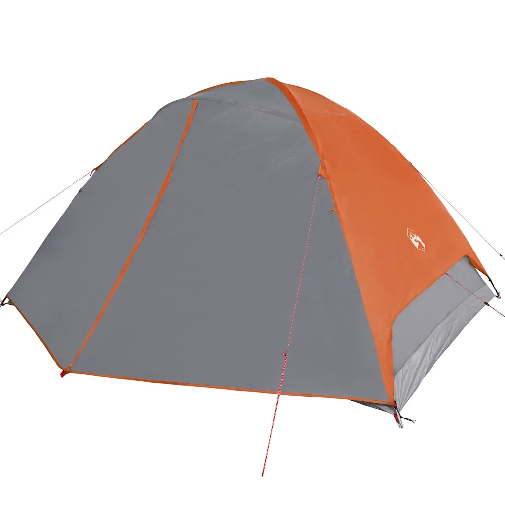 Tenda da Campeggio a Cupola 6 Persone-Tenda per Escursionismo Arancione Impermeabile