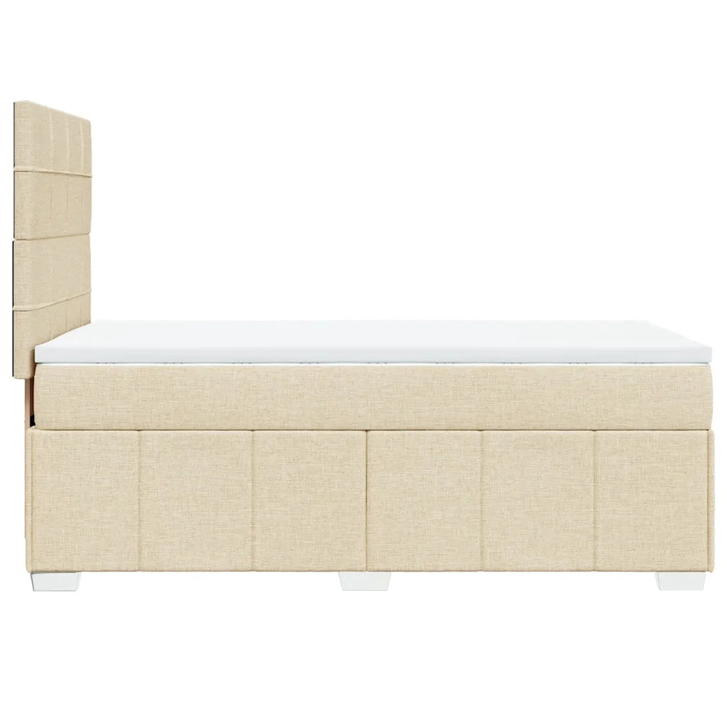 Giroletto a Molle con Materasso Crema 100x200 cm in Tessuto 3291584