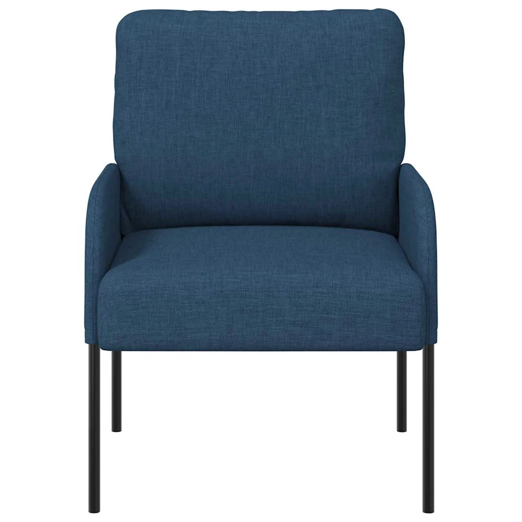 Divano | Divano da soggiorno | Sofa con cuscino 55cm Blu Legno compensato