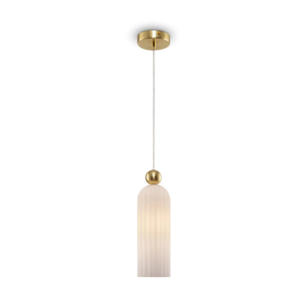 Maytoni Sospensione contemporanea Antic 1 luce E14 oro metallo vetro diffusore bianco
