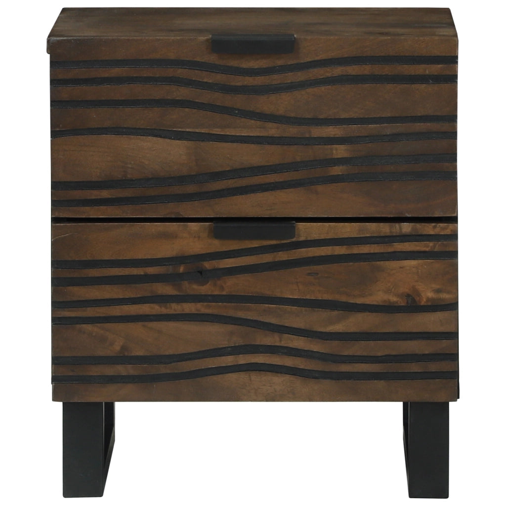Set di Comodini 2 pcs 40x33.5x46 cm Legno Massello Mango