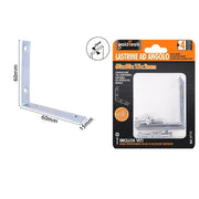 Trade Shop - Set 4 Pz Lastrine Ad Angolo Lastrina Angolare 60x60x15x2mm Con Viti Mobili 57114 -