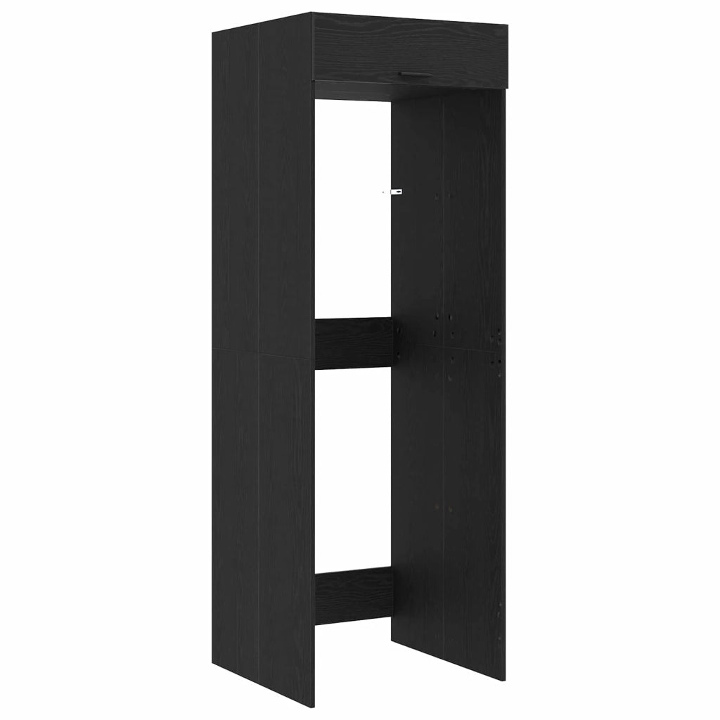 Mobiletto per lavatrice Rovere Nero 67,5 x 68 x 200 cm 3422785