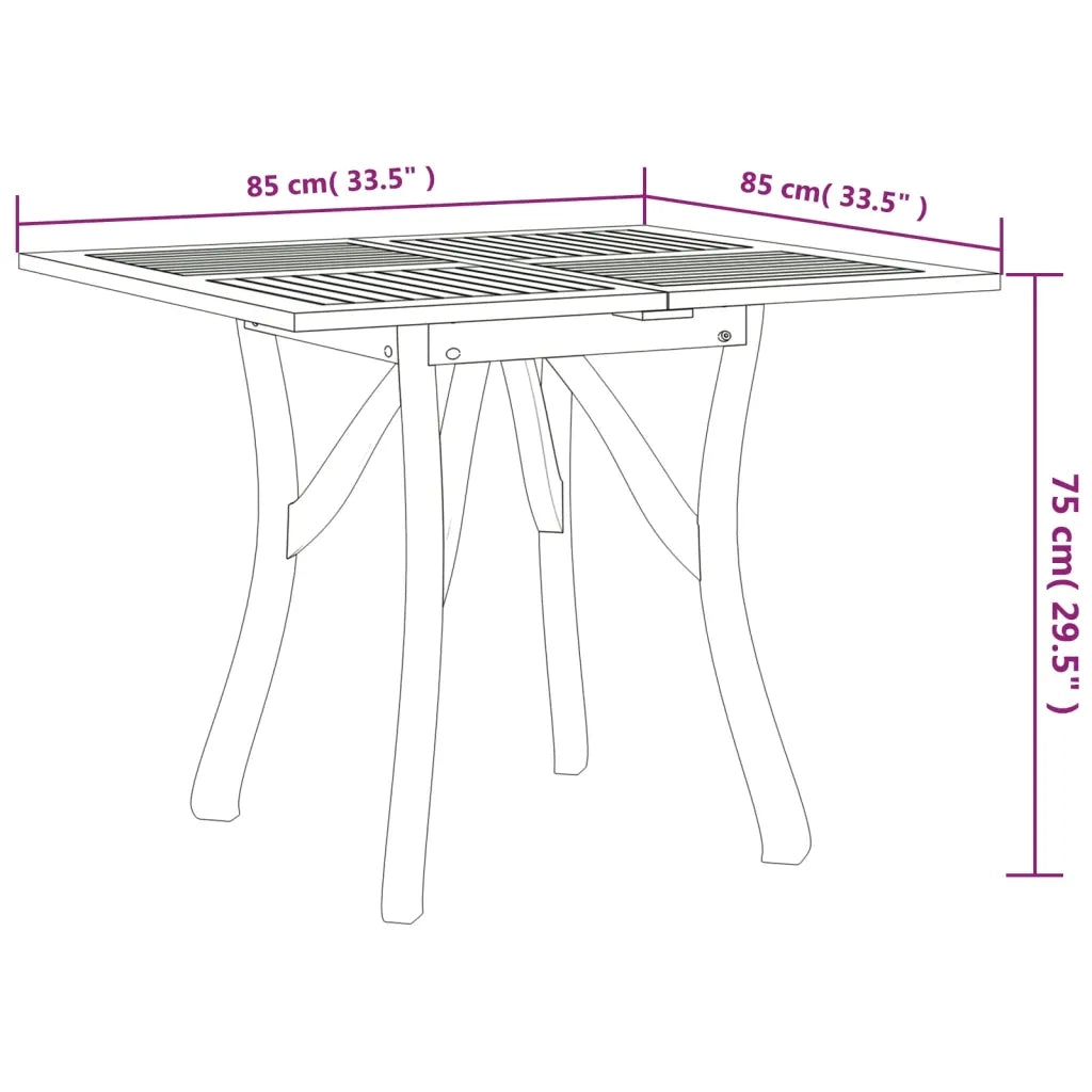 Set da Pranzo per Giardino 5 pz in Legno Massello di Acacia 3156858
