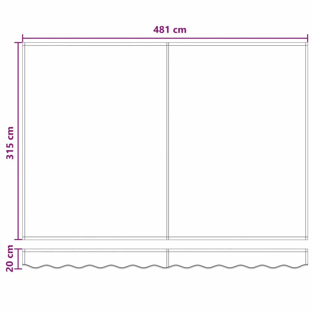 Telo di ricambio per tenda da sole Tortora 481 x 295 cm 964807