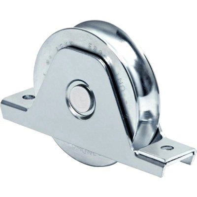 RUOTA CANCELLO A SALDARE GOLA TONDA 337 COMUNELLO - ZINCATA SUPPORTO INTERNO + CUSCINETTO MM 120- 2 pezzi