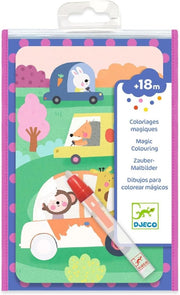 Colori Magici,In Viaggio,Disegni da colorare con pennarelload acqua,Djeco,Eta + 18 mesi