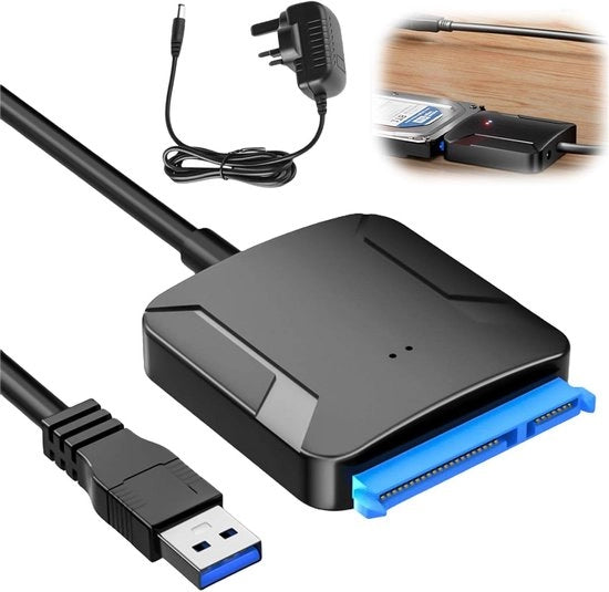Adattatore USB 3.0 a SATA per HDD/SSD - alimentatore 12 V/2 A