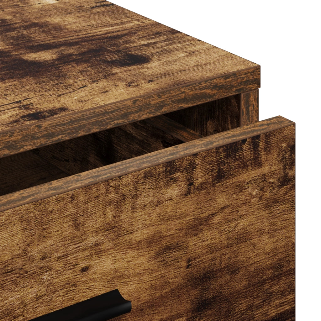 Credenza in rovere affumicato 40x41x75 cm in legno di ingegneria