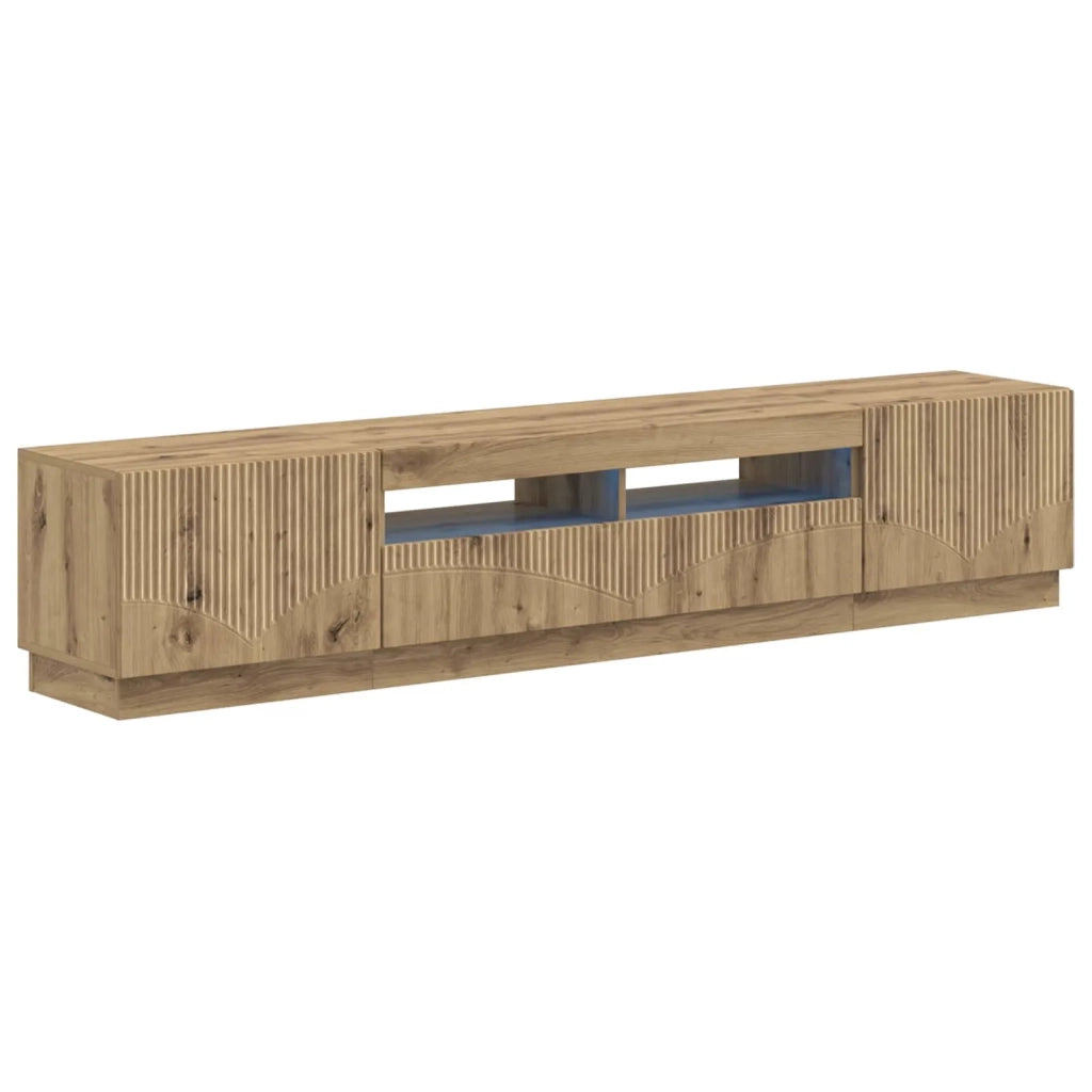 Mobile TV LED a 5 pezzi Rovere Artigianale Legno ingegnerizzato 3416851