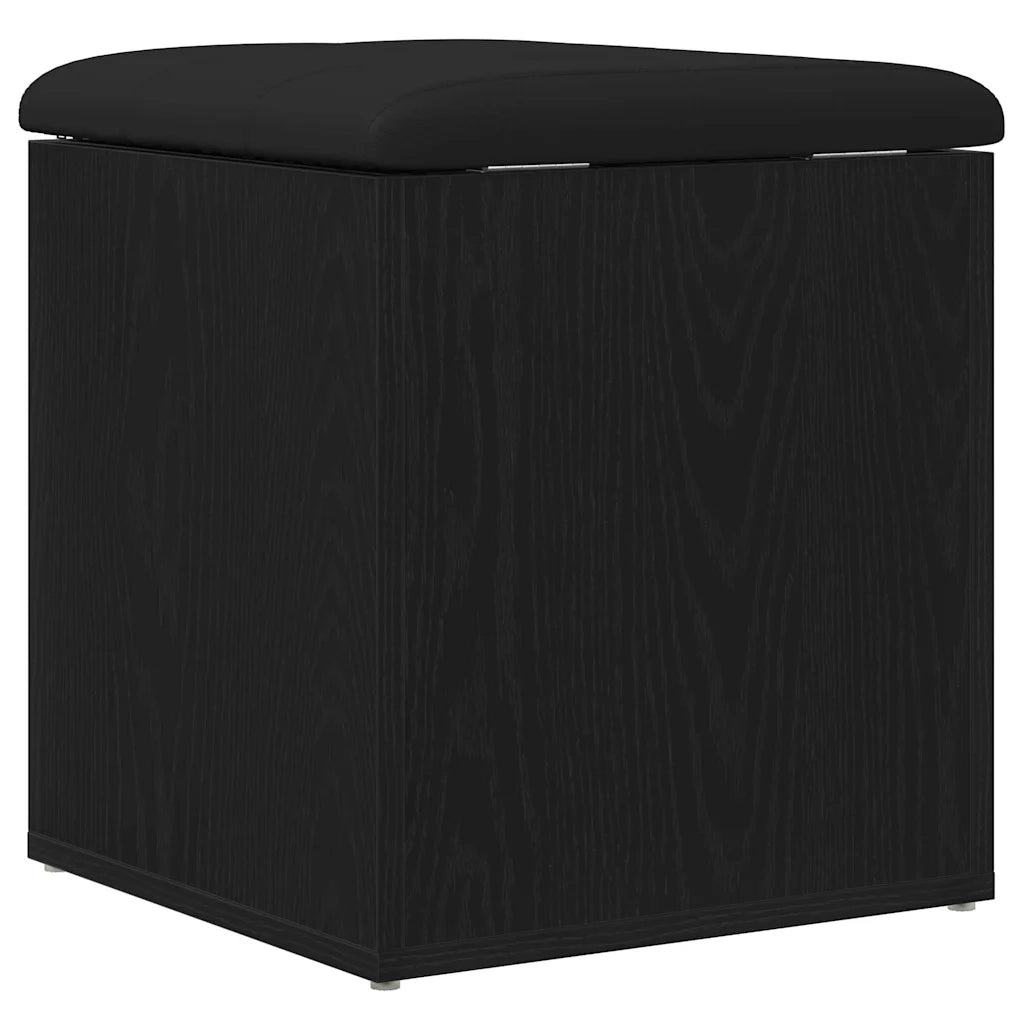 Panchina con contenitore Rovere Nero 42 x 42 x 45 cm 862982