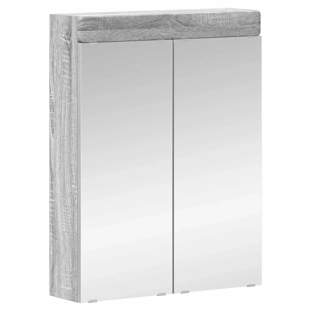Set di mobili per il bagno con lo scaffale TULUM Grigio Sonoma