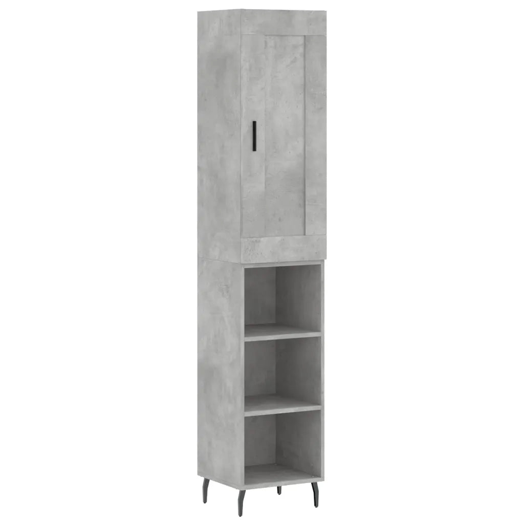 Credenza Grigio Cemento 34,5x34x180 cm in Legno Multistrato 3200341