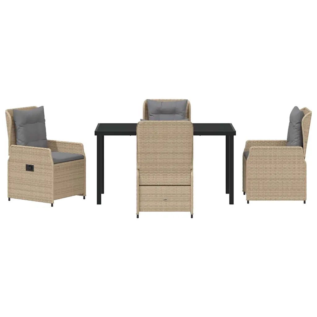 Set da Pranzo per Giardino 5 pcs Beige e Grigio Chiaro 3380962