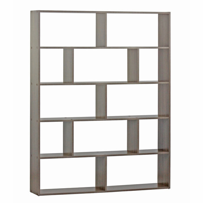 Libreria 12 Ripiani 124x160x24 cm in Legno MDF Rovere Scuro