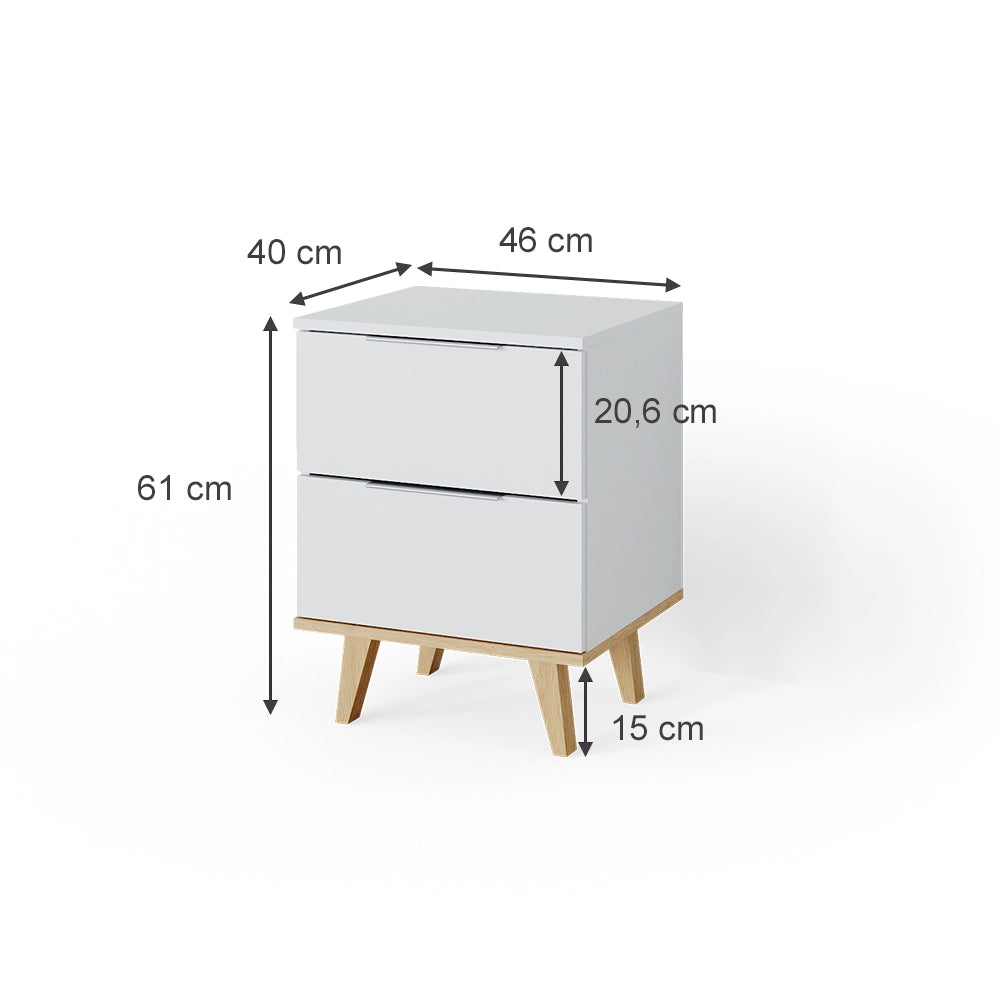 Vicco Cassettiera per camera da letto Bianco 40 x 61 cm