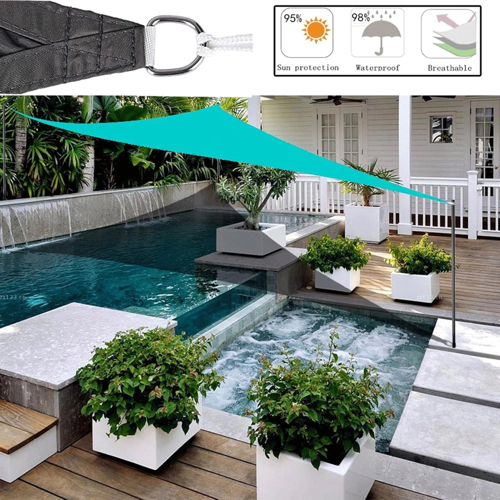 Tenda parasole per esterni, per patio, giardino, cortile e piscina, tessuto impermeabile e protettivo dai raggi UV