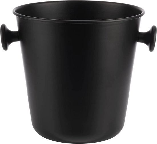 Congelatore per vino e champagne in alluminio con maniglie – Nero opaco, Ø 21,5/15 cm