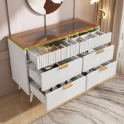 Cassettiera Sideboard con 6 Cassetti ¨C MINIMAL ¨C Bianco 120x40x76