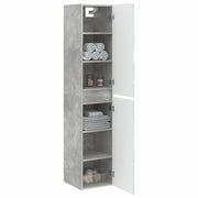 Mobiletto da Bagno | Armadio da bagno a Muro Grigio Cemento 33 x 34,5 x 160 cm
