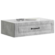 Tavolino da Parete Laterale | Tavolo laterale | Tavolino Grigio Cemento 59 x 34,5 x 17 cm