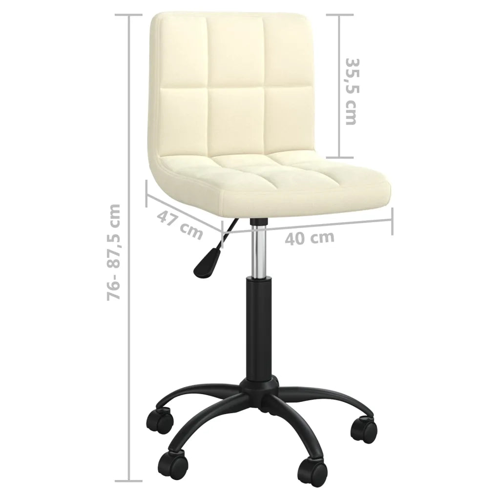 Sedia da Pranzo Girevole Crema in Velluto cod mxl 27858