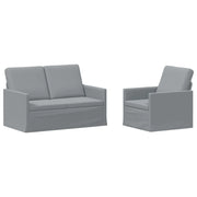 Set di divani 2 pcs Grigio Chiaro Tessuto 3433134