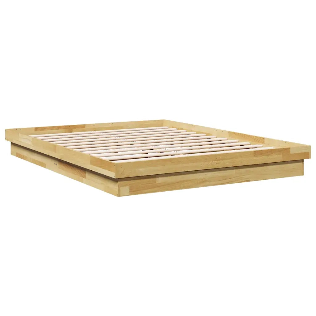 Struttura Letto Senza Materasso 150x200 cm in Legno di Rovere 3315732