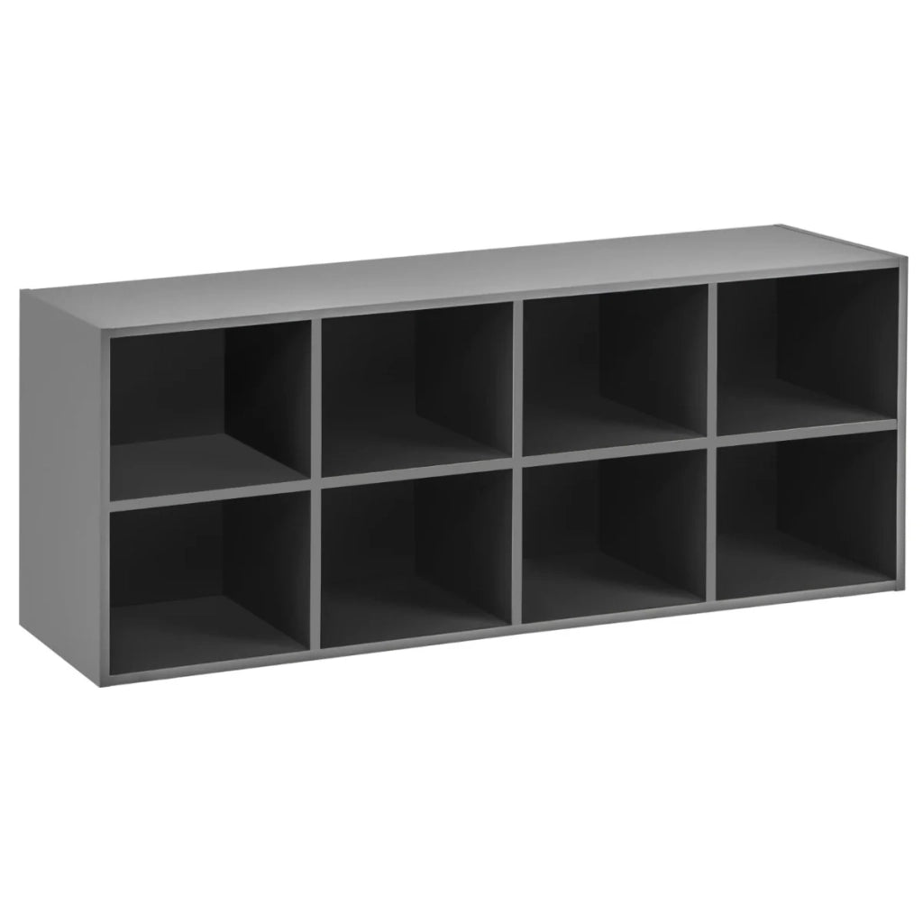 Panca portascarpe 102 x 30 x 41 cm 8 scomparti e comoda seduta stile moderno legno grigio 20_0010588