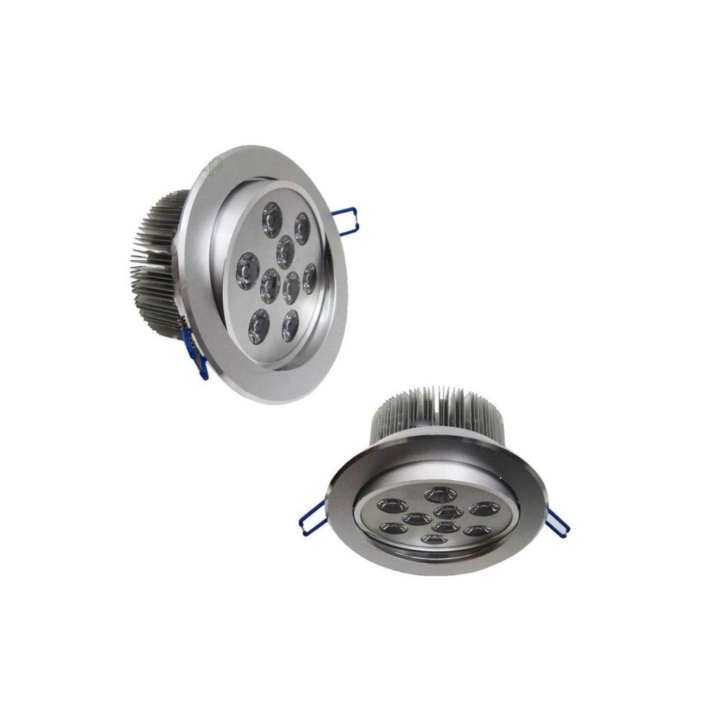 Trade Shop - Faretto Led 9w Ad Incasso Orientabile Spot A Molle Con Alette Luce 220v Driver -