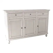 Credenza base napoletana in legno Shabby chic 3 ante bianca anticato