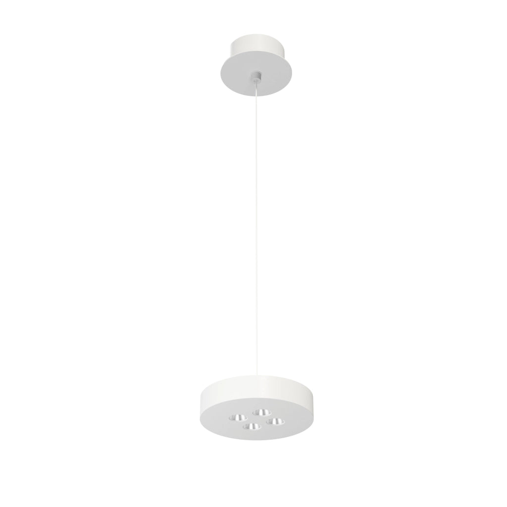 Cookie Lampada a Sospensione LED 12W Cilindrica Installazione Doppia Incasso o Superficie Bianco Opaco CRI90 Dimmerabile TRIAC 2700K-4000K