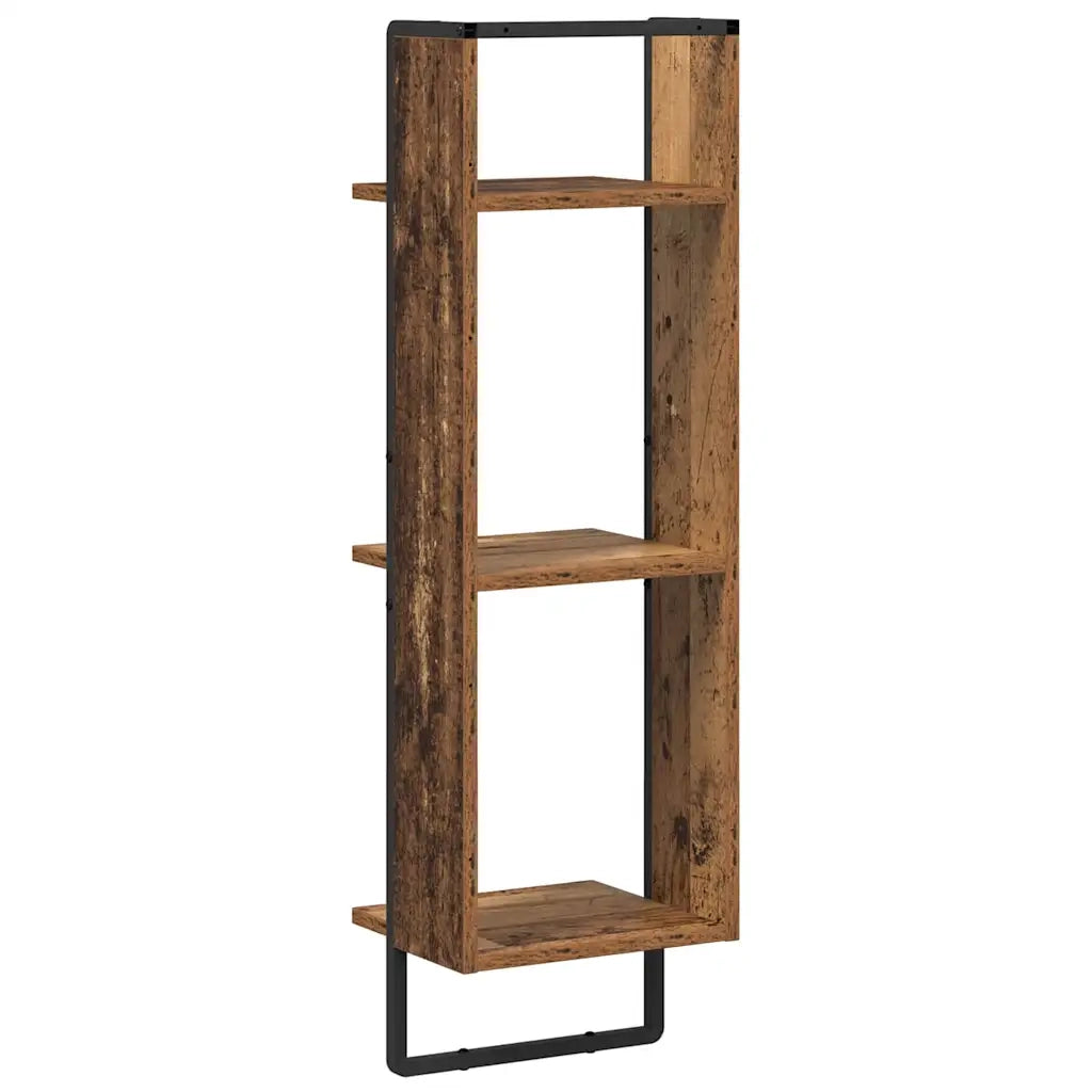 Scaffale da parete | Ripiano a parete | Mensola a parete Legno vecchio 30 x 25 x 100 cm