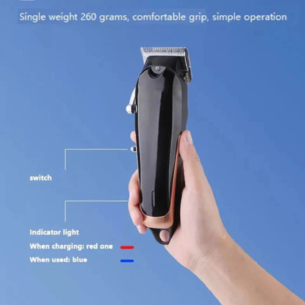 Trade Shop - Tagliacapelli Professionale Clipper Trimmer Silenzioso Con Batteria Led Q-lf530 -