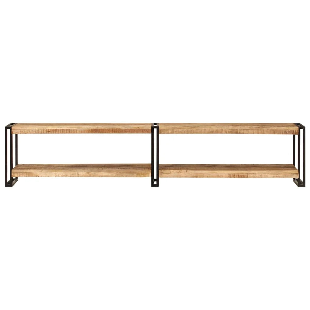 Mobile TV multimediale scaffale TV mobile TV sala da pranzo soggiorno camera da letto 200 x 30 x 40 cm legno massello di mango marrone 02_0026105