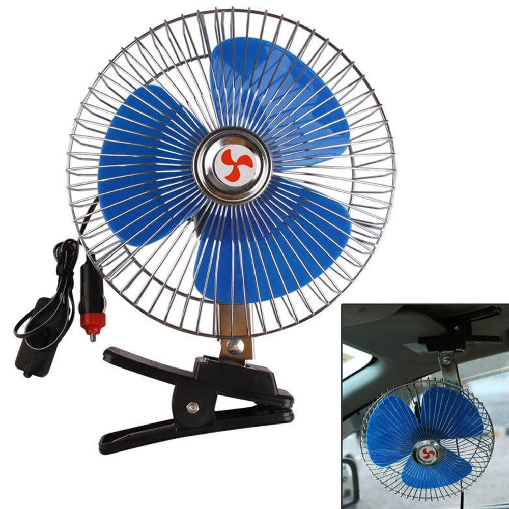 Trade Shop - Mini Ventilatore Portatile Da Viaggio Per Auto Camper Camion Suv 12 Volt 12 V -