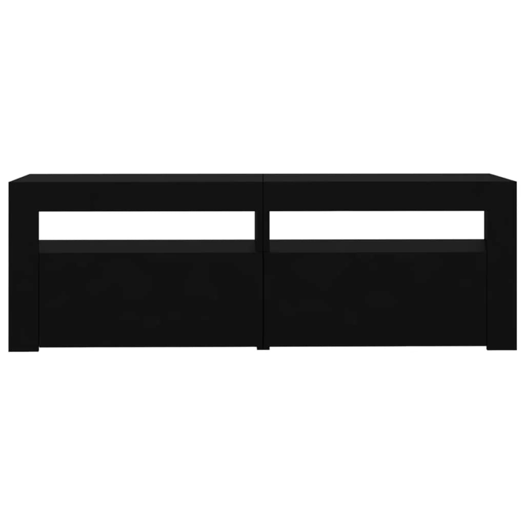 Mobile TV multimediale scaffale per televisione televisore buffet sala da pranzo soggiorno camera da letto con luci a LED 120 x 35 x 40 cm nero 02_0026524