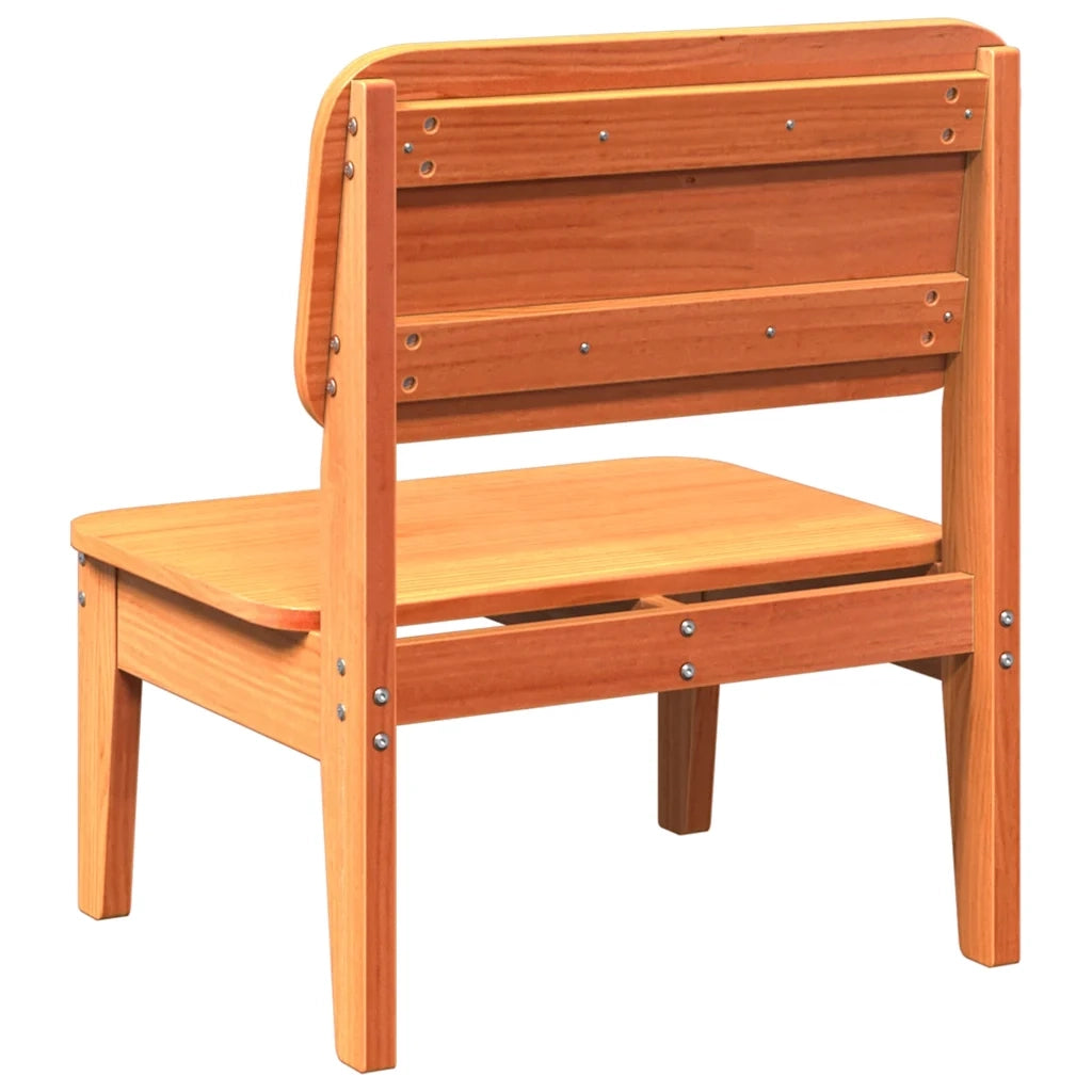vidaXL Sedia da Giardino Marrone Cera 60x52,5x72cm Legno Massello Pino