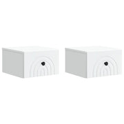 Mobiletto da notte a muro 2 pcs Bianco 33 x 34,5 x 20 cm 898086