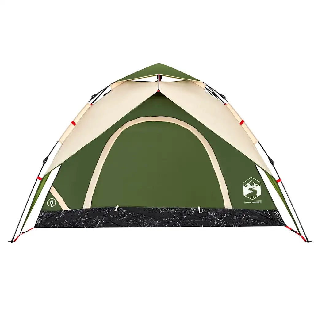 Tenda a Cupola da Campeggio 5 Persone-Tenda per Escursionismo Verde a Rilascio Rapido 689226