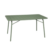 Tavolo da giardino pieghevole in metallo 6 posti, 140cm, verde