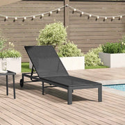Lettino da Sole Nero 206 x 62.5 x 74 cm polyrattan 42004129