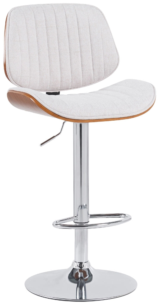 Sgabello da bar Clawson in tessuto cromato 2