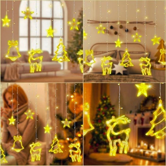 Corda di luce LED 4,5 m - Illuminazione magica - Decorazione natalizia - Catena di luci LED per tende - Festa - Compleanno - Matrimonio - Sorprese