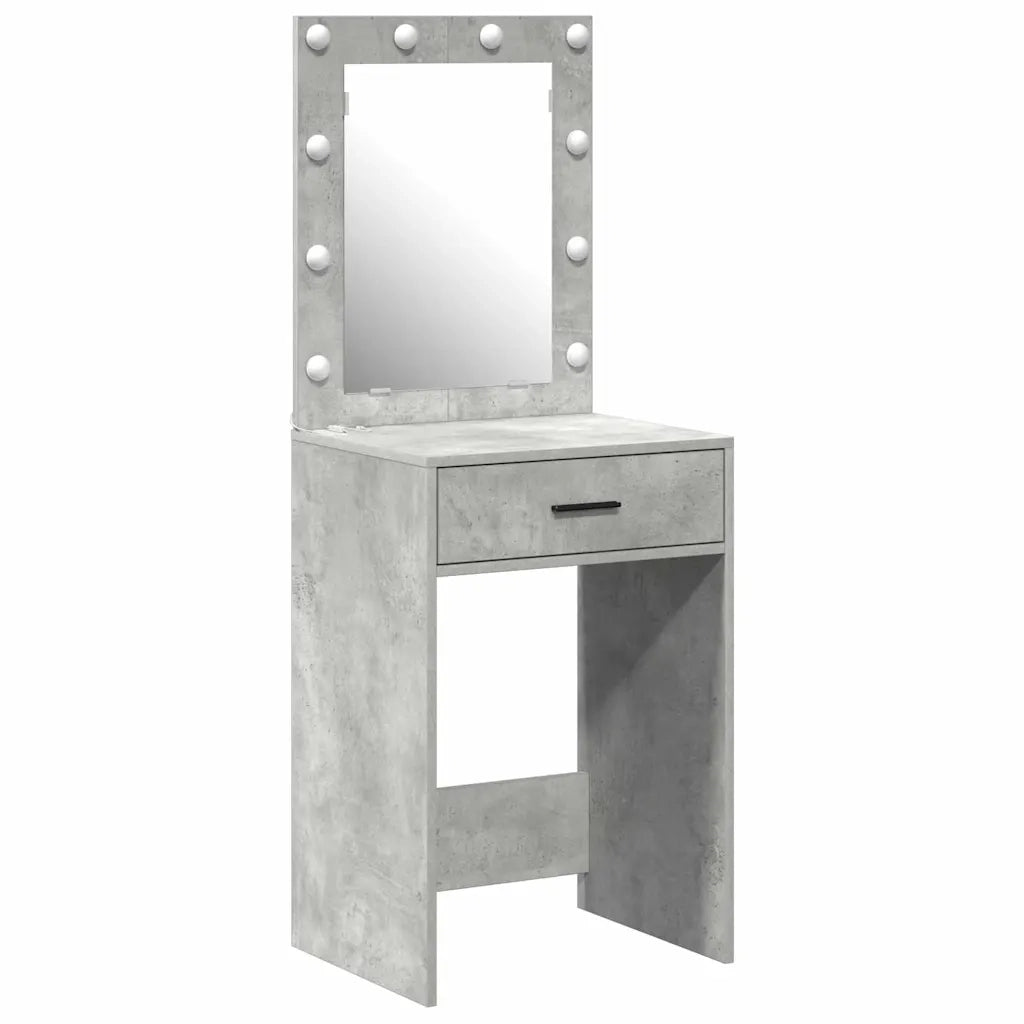 Tavolo da Trucco con cassetto Grigio cemento 50 x 41 x 135 cm 865040