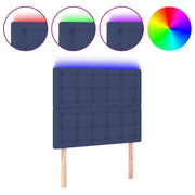 Testiera | Testata a LED Blu 80x5x118/128 cm in Tessuto