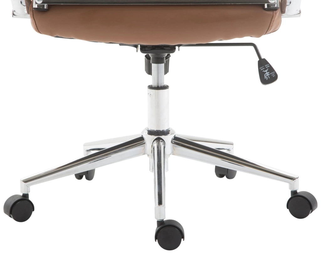 Sedia ufficio Kolumbus in similpelle marrone chiaro