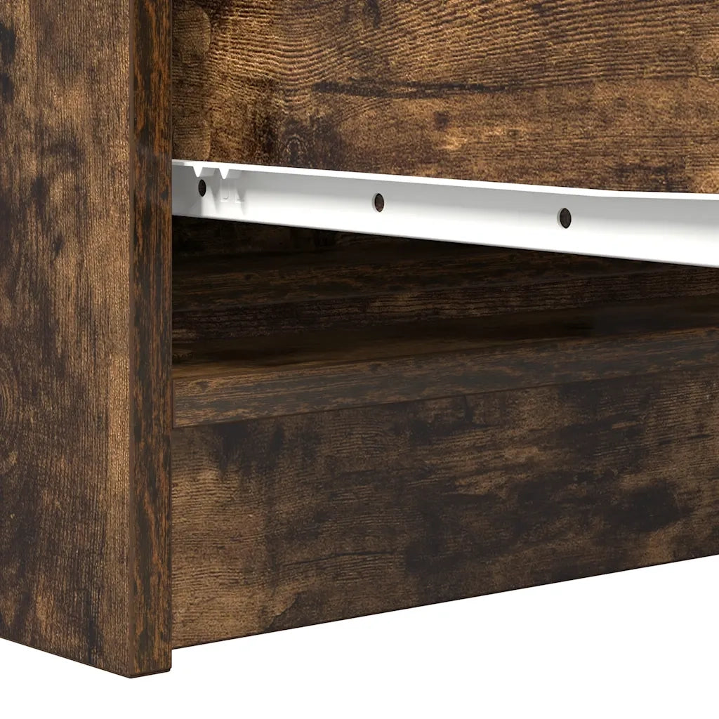 Credenza Rovere Fumo 100x35x76 cm in Legno Multistrato